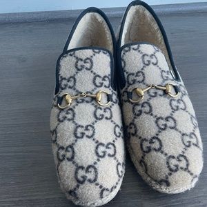 Men's Gucci Espadrille Wool Loafers Size 12